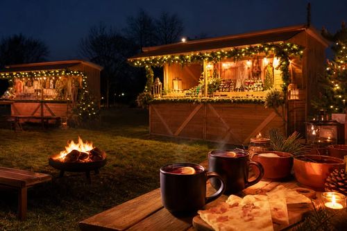 Weihnachtsmarkt auf dem Dorfplatz Rück-Schippach